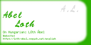 abel loth business card